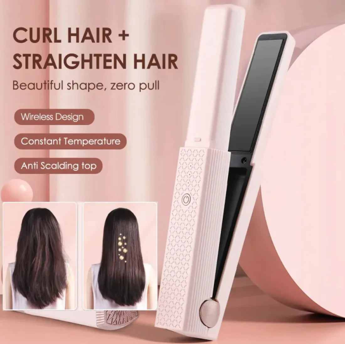 Cordless Mini Ceramic Hair Straightener