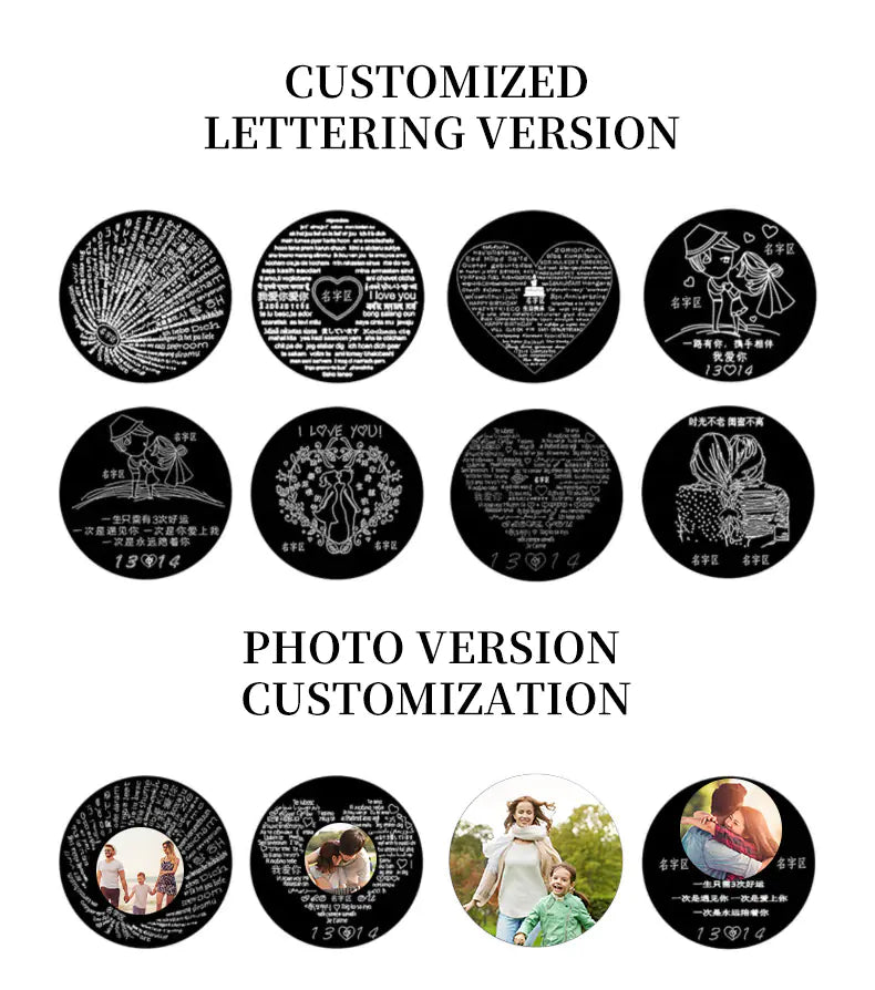 Customizable S925 Silver Projection Necklace (100 Languages)
