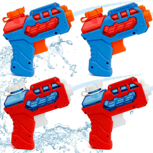 Water Guns Water Guns for Kids 4 Pack Squirt Guns Water Blaster Mini Water Guns Small Water Pistol Toys for Boys Girls Summer Gifts for Swimming Pool Outdoor Beach Water Fighting